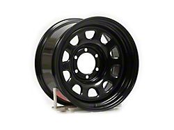Vision Steel D Window Gloss Black 6-Lug Wheel; 17x9; -12mm Offset (25-26 4Runner)