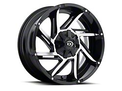 Vision Off-Road Prowler Gloss Black Machined 6-Lug Wheel; 20x9; 12mm Offset (25-26 4Runner)