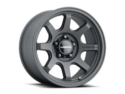 Vision Off-Road Flow Satin Black 6-Lug Wheel; 17x9; -12mm Offset (21-25 Bronco, Excluding Raptor)