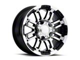 Warrior Gloss Black Machined 6-Lug Wheel; 17x8.5; 25mm Offset (21-26 Bronco, Excluding Raptor)
