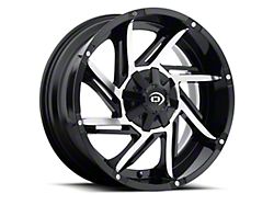 Vision Off-Road Prowler Gloss Black Machined Face 6-Lug Wheel; 20x9; -51mm Offset (22-25 Bronco Raptor)