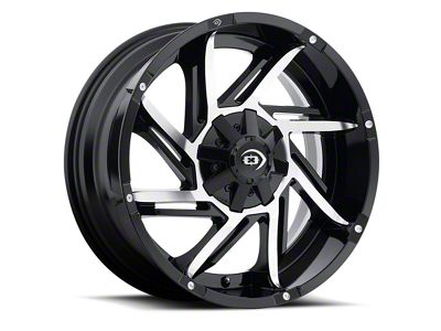 Vision Off-Road Prowler Gloss Black Machined Face 6-Lug Wheel; 20x9; -51mm Offset (22-25 Bronco Raptor)
