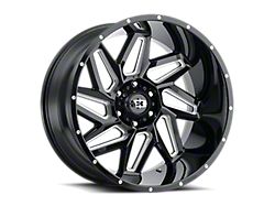 Vision Off-Road Spyder Gloss Black Milled Spoke 6-Lug Wheel; 20x12; -57mm Offset (21-25 Bronco, Excluding Raptor)