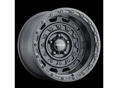 Vision Off-Road Tactical Thrashed Gunmetal 6-Lug Wheel; 18x9.5; -18mm Offset (22-26 Bronco Raptor)