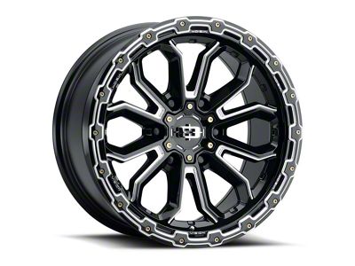 Vision Off-Road Korupt Gloss Black Milled Spoke Wheel; 17x9; 12mm Offset (84-01 Jeep Cherokee XJ)