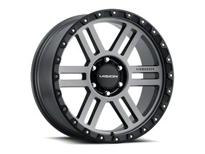 Vision Off-Road Manx 2 Satin Grey Wheel; 17x9; 12mm Offset (84-01 Jeep Cherokee XJ)