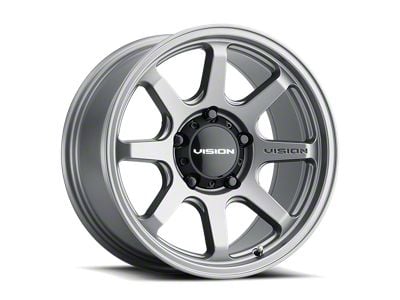 Vision Off-Road Flow Satin Gray Wheel; 17x9; -12mm Offset (20-25 Jeep Gladiator JT)