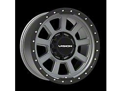 Vision Off-Road Ojos Satin Grey Wheel; 18x9; -12mm Offset (20-26 Jeep Gladiator JT)