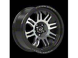 Vision Off-Road Inferno Gloss Black Machined Face Wheel; 20x9.5; -18mm Offset (99-04 Jeep Grand Cherokee WJ)