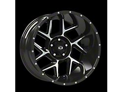 Vision Off-Road Sliver Gloss Black Machined Face Wheel; 20x12; -51mm Offset (11-21 Jeep Grand Cherokee WK2)