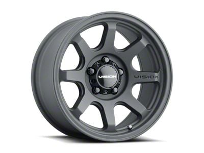 Vision Off-Road Flow Satin Black Wheel; 17x8; 30mm Offset (97-06 Jeep Wrangler TJ)
