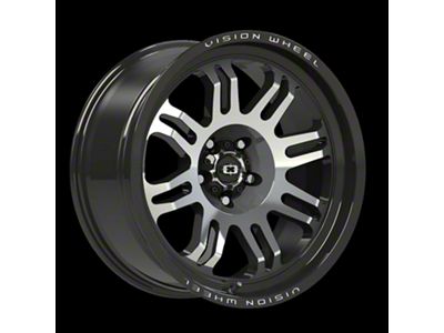 Vision Off-Road Inferno Gloss Black Machined Face Wheel; 20x9.5; -18mm Offset (18-26 Jeep Wrangler JL)