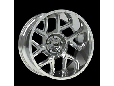 Vision Off-Road Sliver Chrome Wheel; 22x12; -51mm Offset (07-18 Jeep Wrangler JK)