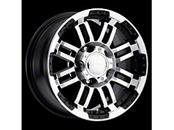 Vision Off-Road Warrior Gloss Black Machined Face Wheel; 17x8.5; 25mm Offset (18-26 Jeep Wrangler JL)