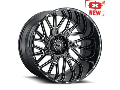 Vision Off-Road Brawl Gloss Black Milled 6-Lug Wheel; 22x14; -76mm Offset (24-25 Tacoma)