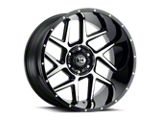 Vision Off-Road Manic Gloss Black Machined 6-Lug Wheel; 17x9; -12mm Offset (24-25 Tacoma)
