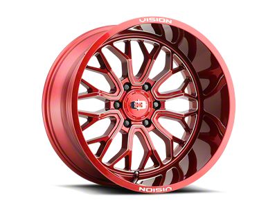 Vision Off-Road Riot Red Tint Milled 6-Lug Wheel; 24x12; -51mm Offset (24-25 Tacoma)