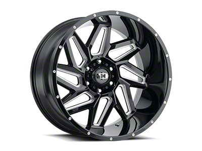 Vision Off-Road Spyder Gloss Black Milled 6-Lug Wheel; 22x10; -19mm Offset (24-25 Tacoma)