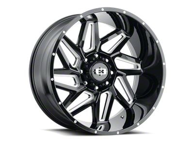 Vision Off-Road Spyder Gloss Black Milled 6-Lug Wheel; 22x14; -76mm Offset (24-25 Tacoma)
