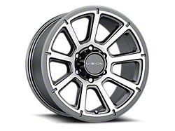 Vision Off-Road Turbine Gunmetal Machined Face 6-Lug Wheel; 16x8; 0mm Offset (16-23 Tacoma)