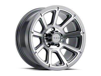 Vision Off-Road Turbine Gunmetal Machined Face 5-Lug Wheel; 15x6; 0mm Offset (05-15 Tacoma)