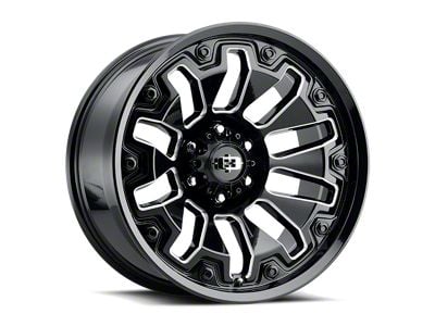 Vision Off-Road WHL Gloss Black Milled Spoke with Black Bolt Inserts 6-Lug Wheel; 20x10; -25mm Offset (24-25 Tacoma)