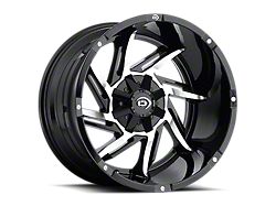 Vision Off-Road Prowler Gloss Black Machined Face 6-Lug Wheel; 18x9; -12mm Offset (17-24 Titan)
