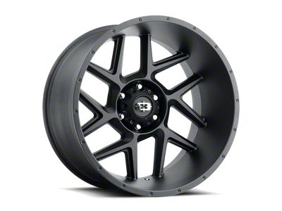 Vision Off-Road Sliver Satin Black 6-Lug Wheel; 20x12; -55mm Offset (17-24 Titan)