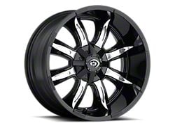 Vision Off-Road Manic Gloss Black Machined Face 6-Lug Wheel; 20x10; -25mm Offset (16-24 Titan XD)