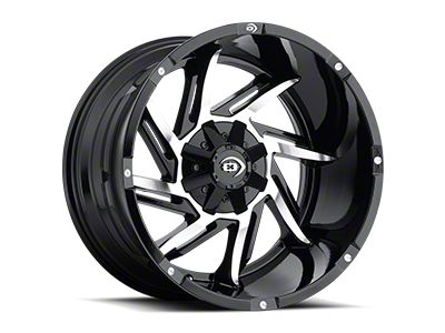 Vision Off-Road Prowler Gloss Black Machined Face 6-Lug Wheel; 18x9; -12mm Offset (16-24 Titan XD)
