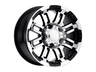 Vision Off-Road Warrior Gloss Black Machined 6-Lug Wheel; 20x9; 18mm Offset (16-24 Titan XD)