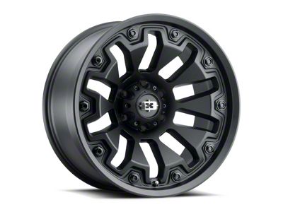 Vision Off-Road Armor Satin Black with Black Bolt Inserts 6-Lug Wheel; 20x9; 0mm Offset (22-25 Tundra)