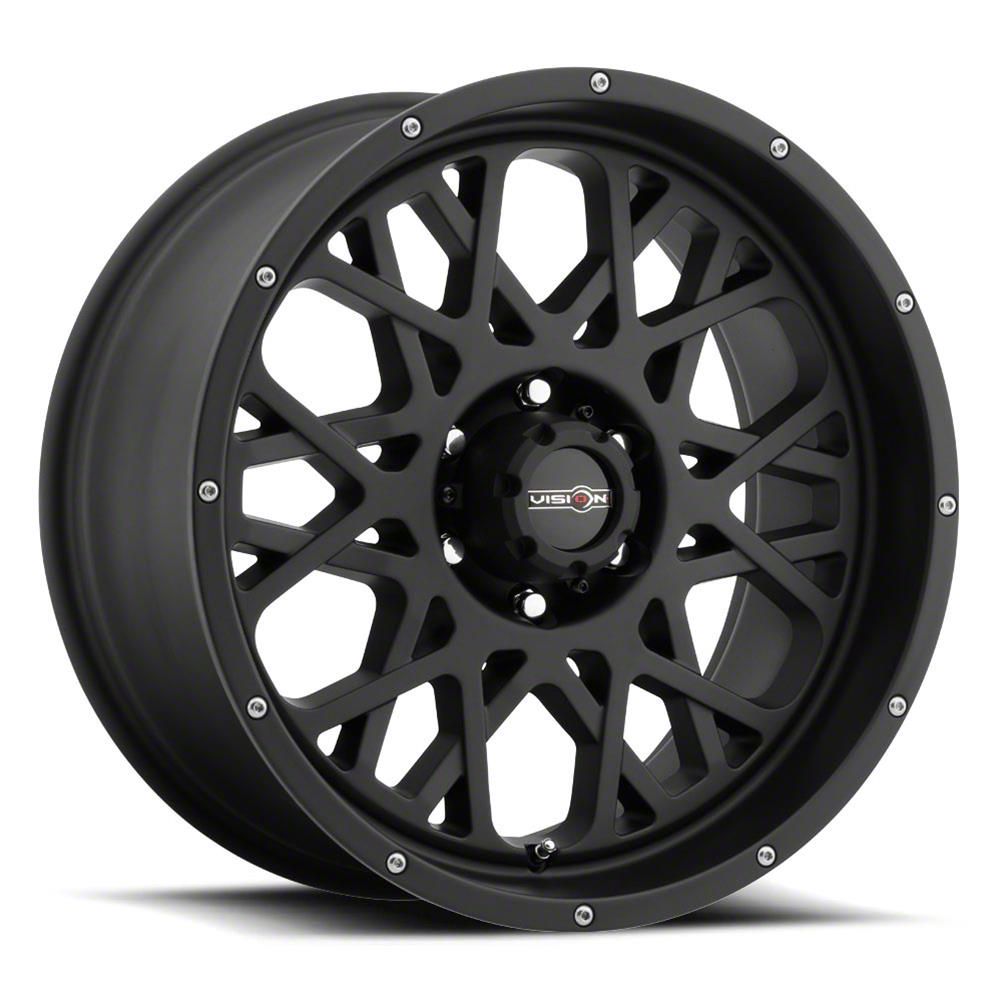 りぬ Vision Off-Road Tundra Rocker Satin Black 6-Lug Wheel; 18x9