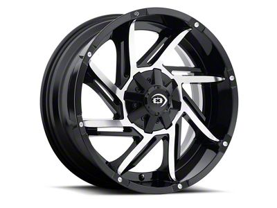 Vision Off-Road Prowler Gloss Black Machined 6-Lug Wheel; 18x9; 12mm Offset (22-25 Tundra)