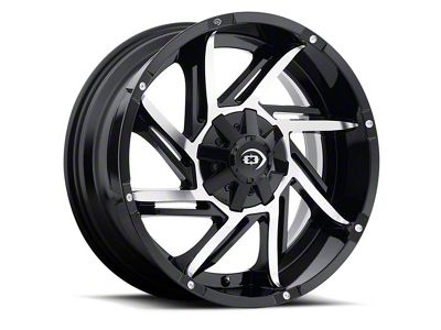 Vision Off-Road Prowler Gloss Black Machined 6-Lug Wheel; 20x12; -51mm Offset (22-25 Tundra)