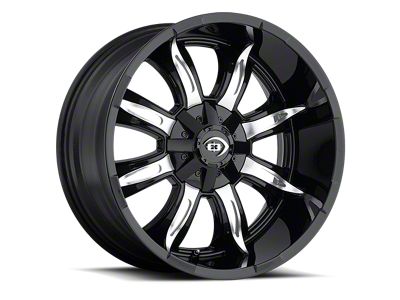 Vision Off-Road Manic Gloss Black Machined Face 6-Lug Wheel; 20x10; -25mm Offset (22-25 Tundra)