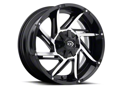 Vision Off-Road Prowler Gloss Black Machined Face 6-Lug Wheel; 20x9; -51mm Offset (22-25 Tundra)