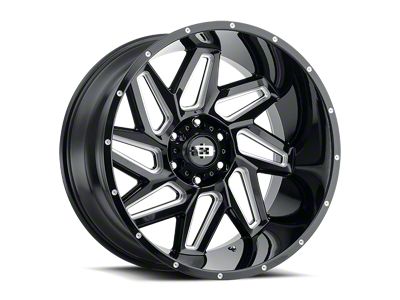 Vision Off-Road Spyder Gloss Black Milled Spoke 6-Lug Wheel; 20x12; -57mm Offset (22-25 Tundra)