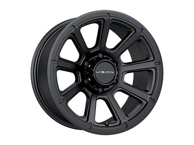 Vision Off-Road Turbine Matte Black Wheel; 17x8.5; -6mm Offset (20-25 Jeep Gladiator JT)