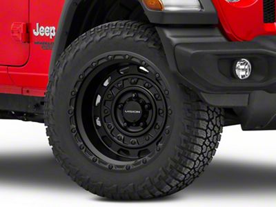 Vision Off-Road Tactical Satin Black Wheel; 20x9.5; -18mm Offset (18-25 Jeep Wrangler JL)