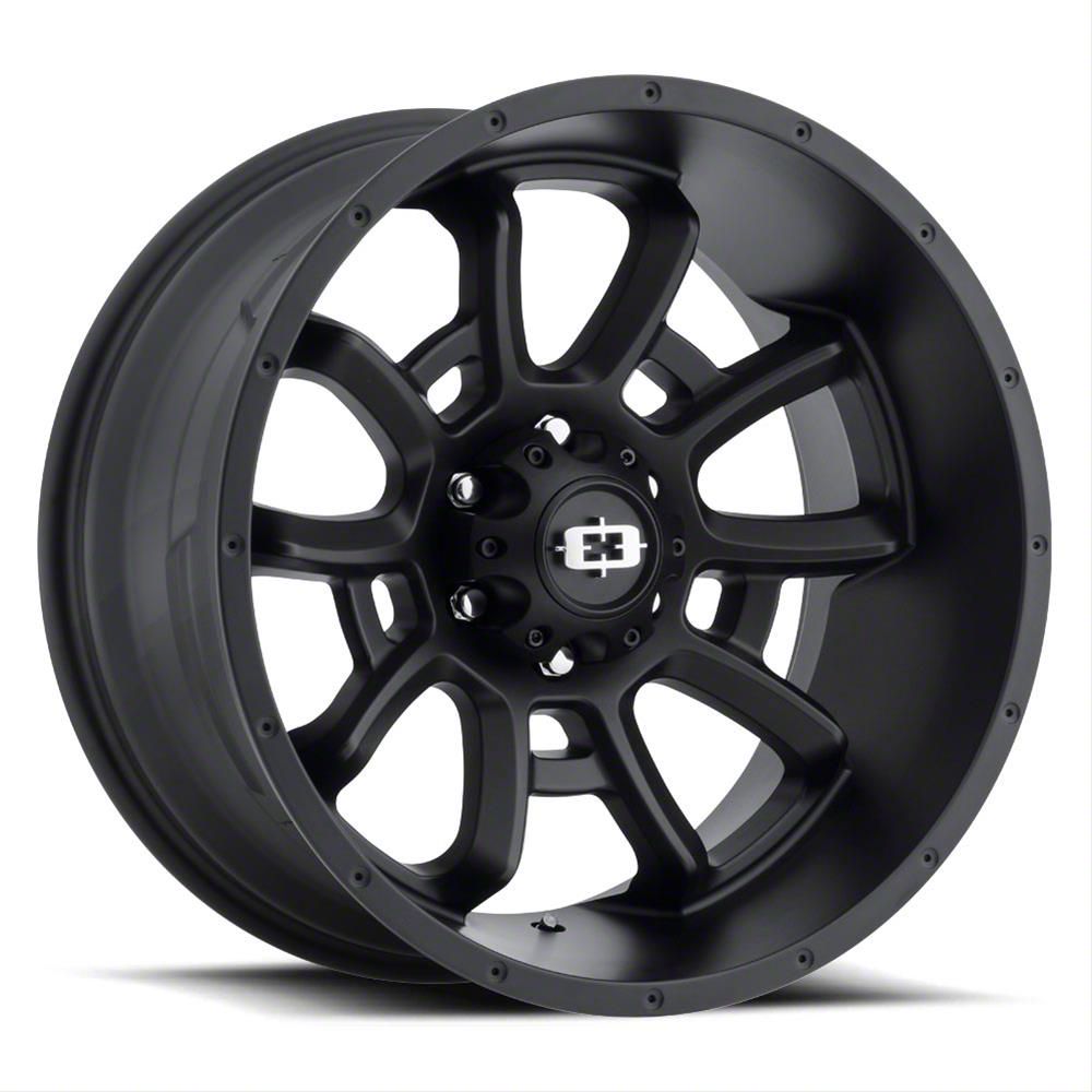 Vision Off-Road Jeep Wrangler Bomb Satin Black Wheel; 20x9