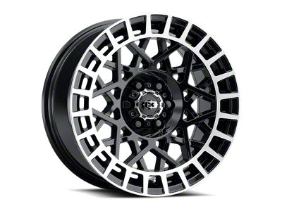 Vision Wheel Savage Gloss Black with Machined Lip 6-Lug Wheel; 18x8.5; 12mm Offset (03-09 4Runner)
