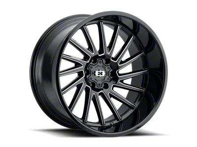 Vision Wheel Rapier Gloss Black Milled Spoke 6-Lug Wheel; 22x12; -51mm Offset (05-15 Tacoma)
