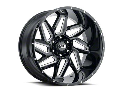Vision Wheel Spyder Gloss Black Milled 6-Lug Wheel; 17x9; 12mm Offset (24-25 Tacoma)