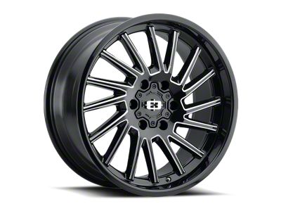 Vision Wheel Rapier Gloss Black Milled Spoke 6-Lug Wheel; 20x9; 12mm Offset (22-25 Bronco Raptor)