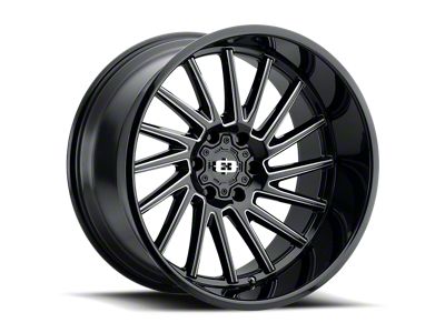 Vision Wheel Rapier Gloss Black Milled Spoke 6-Lug Wheel; 22x10; -19mm Offset (22-25 Bronco Raptor)