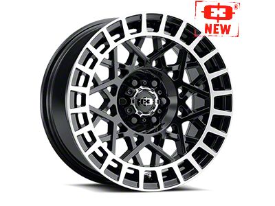 Vision Wheel Savage Gloss Black with Machined Lip 6-Lug Wheel; 18x8; 12mm Offset (22-26 Bronco Raptor)
