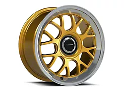 Vision Wheel Alpine Gloss Black with Brushed Lip 5-Lug Wheel; 17x8; 38mm Offset (21-26 Bronco Sport)