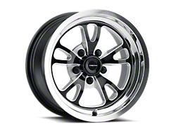 Vision Wheel Patriot Gloss Black Milled with Polished Lip Wheel; 15x10; 0mm Offset (84-01 Jeep Cherokee XJ)