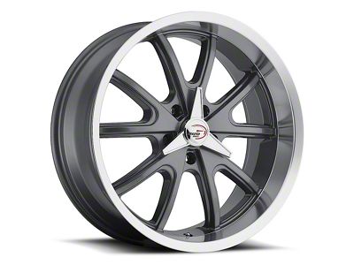 Vision Wheel Torque Gunmetal Machined Wheel; 18x9.5; 12mm Offset (07-18 Jeep Wrangler JK)
